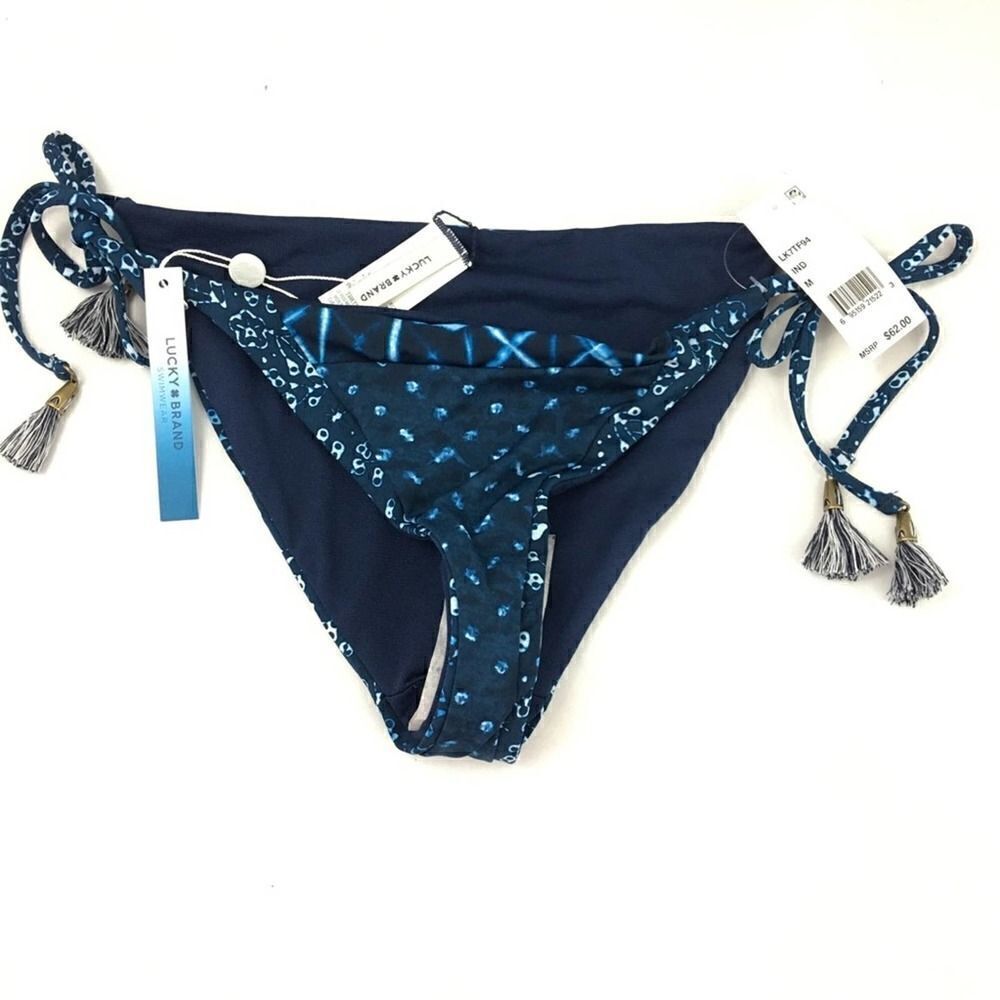Lucky Brand Reversible Side Tie Bikini Bottom Size Medium